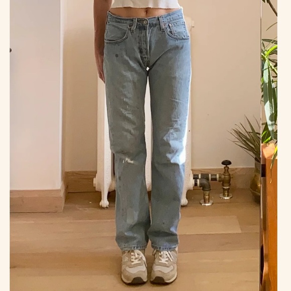 Vintage Early 2000s Levis 501 Light Wash Distressed Jeans 31 - Picture 4 of 8